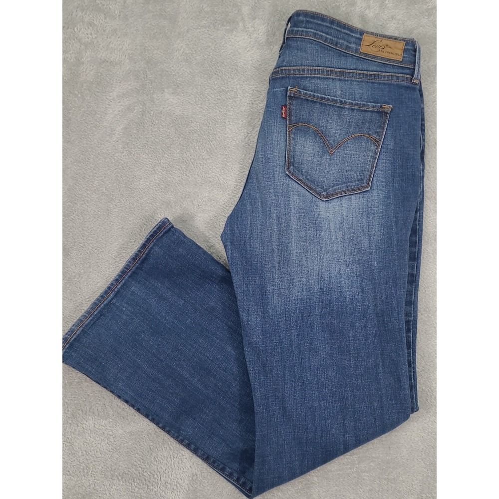 Levi's San Francisco Demi Curve Classic Boot Cut Dark Blue Jeans Size 10/30